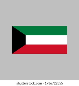 Kuwait flag vector illustration in high quality for ui and ux, website or mobile application