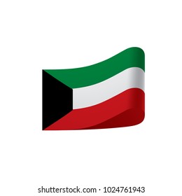 Kuwait flag, vector illustration on a white background