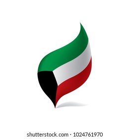 Kuwait flag, vector illustration on a white background