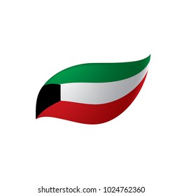 Kuwait flag, vector illustration on a white background