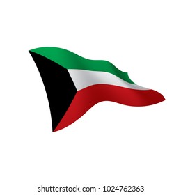 Kuwait flag, vector illustration on a white background