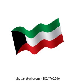 Kuwait flag, vector illustration on a white background
