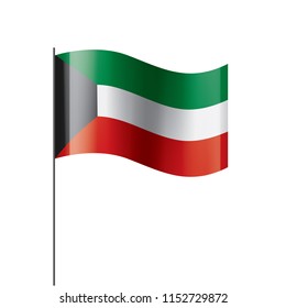 Kuwait flag, vector illustration on a white background