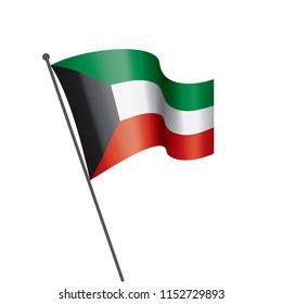 Kuwait flag, vector illustration on a white background