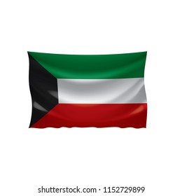 Kuwait flag, vector illustration on a white background