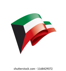 Kuwait flag, vector illustration on a white background