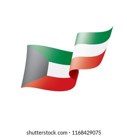 Kuwait flag, vector illustration on a white background