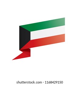 Kuwait flag, vector illustration on a white background