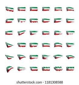 Kuwait flag, vector illustration on a white background.
