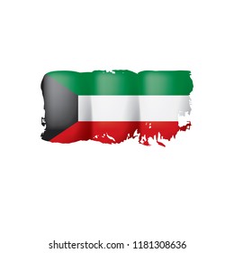 Kuwait flag, vector illustration on a white background.