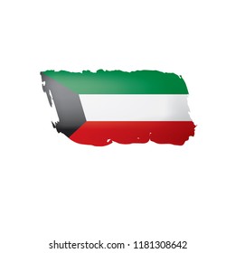 Kuwait flag, vector illustration on a white background.