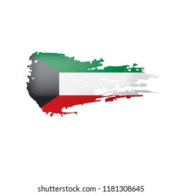 Kuwait flag, vector illustration on a white background.