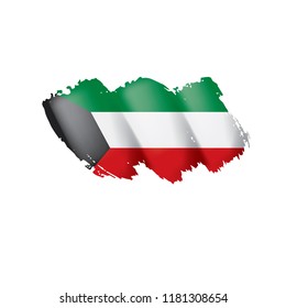 Kuwait flag, vector illustration on a white background.