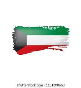 Kuwait flag, vector illustration on a white background.