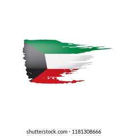 Kuwait flag, vector illustration on a white background.