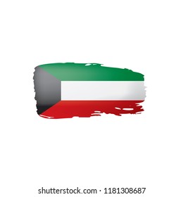 Kuwait flag, vector illustration on a white background.
