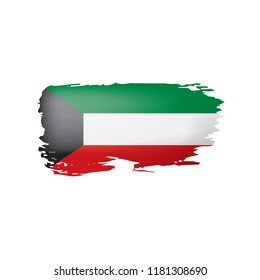 Kuwait flag, vector illustration on a white background.