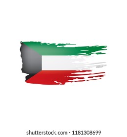 Kuwait flag, vector illustration on a white background.
