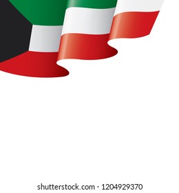 Kuwait flag, vector illustration on a white background