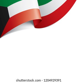 Kuwait flag, vector illustration on a white background
