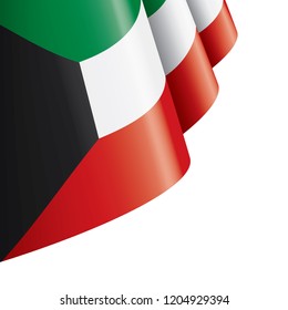 Kuwait flag, vector illustration on a white background