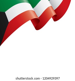 Kuwait flag, vector illustration on a white background
