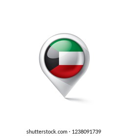 Kuwait flag, vector illustration on a white background