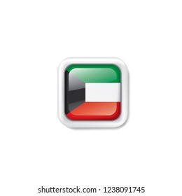 Kuwait flag, vector illustration on a white background