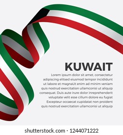 Kuwait flag, vector illustration on a white background