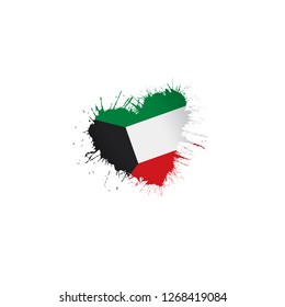 Kuwait flag, vector illustration on a white background