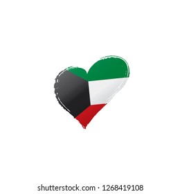 Kuwait flag, vector illustration on a white background