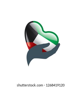 Kuwait flag, vector illustration on a white background
