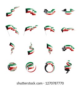 Kuwait flag, vector illustration on a white background