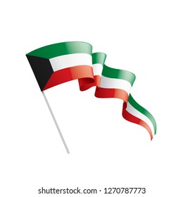 Kuwait flag, vector illustration on a white background