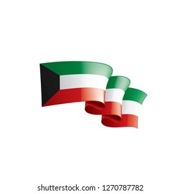Kuwait flag, vector illustration on a white background