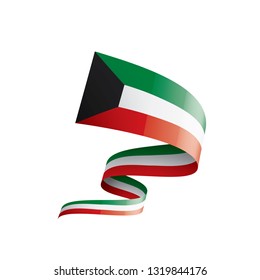 Kuwait flag, vector illustration on a white background