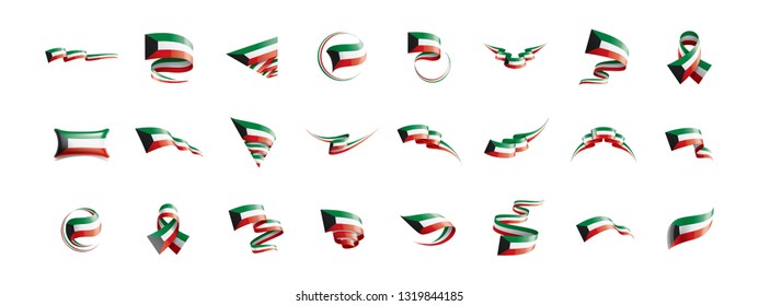 Kuwait flag, vector illustration on a white background