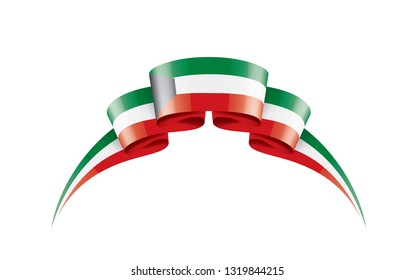 Kuwait flag, vector illustration on a white background