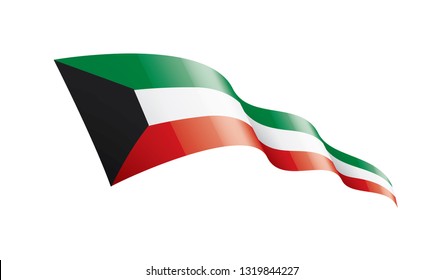 Kuwait flag, vector illustration on a white background
