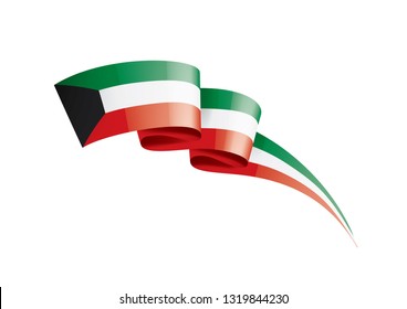 Kuwait flag, vector illustration on a white background