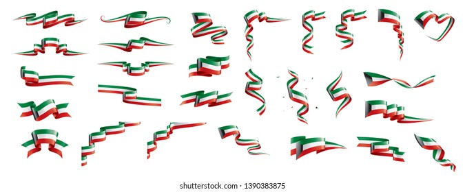 Kuwait flag  vector illustration white background