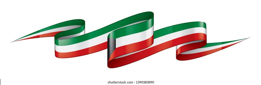 Kuwait flag, vector illustration on a white background