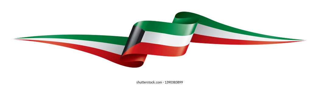 Kuwait flag, vector illustration on a white background