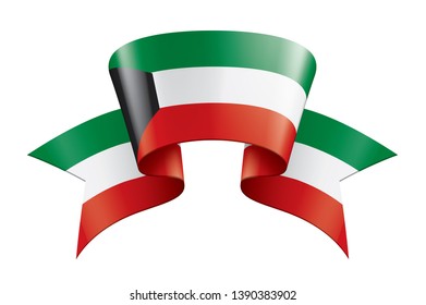 Kuwait flag, vector illustration on a white background