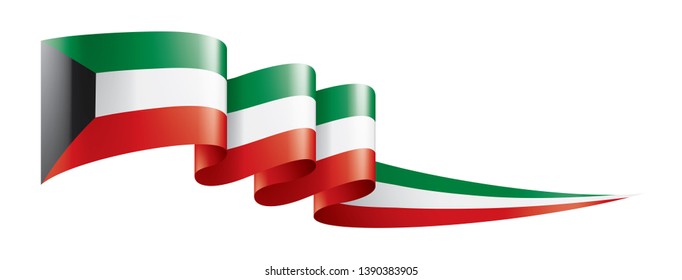 Kuwait flag, vector illustration on a white background