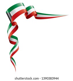 Kuwait flag, vector illustration on a white background