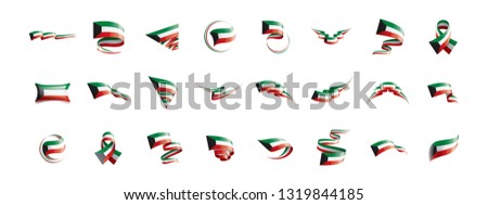 Kuwait flag, vector illustration on a white background