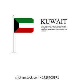 Kuwait FLAG Vector Template Design Illustration