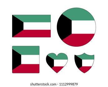 Kuwait Flags Set