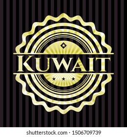 Kuwait gold badge or emblem. Vector Illustration. Detailed.